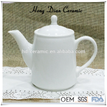 Pote de chá de cerâmica branca, bule de porcelana moderna, teapot de cerâmica por atacado, pote de chá de cerâmica de 460ml